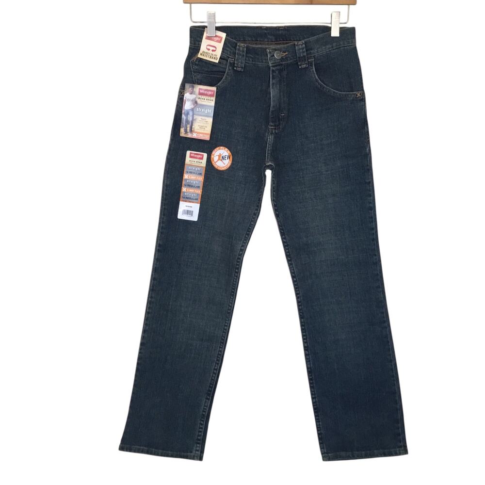 Wrangler Jeans Boys Five Star Straight Regular Flex 14 NWT